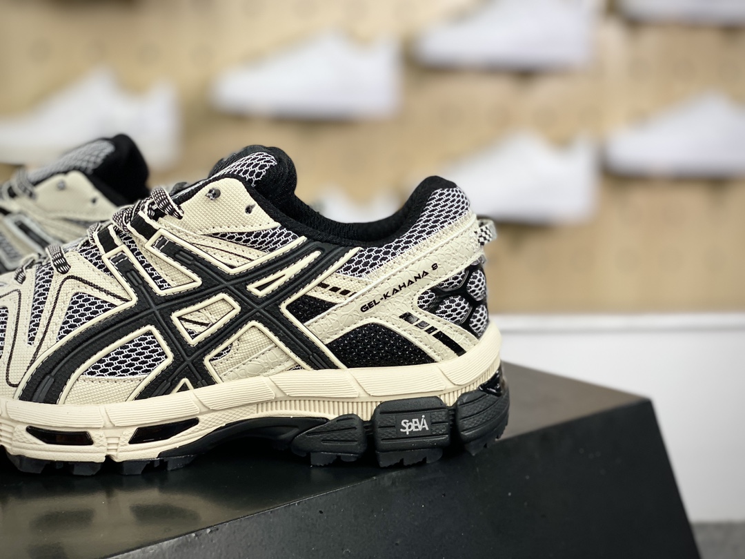 200 亚瑟士/ASICS Tiger Gel-Kahana 卡哈娜8代系列低帮跑步鞋“米白黑”1011B109-002