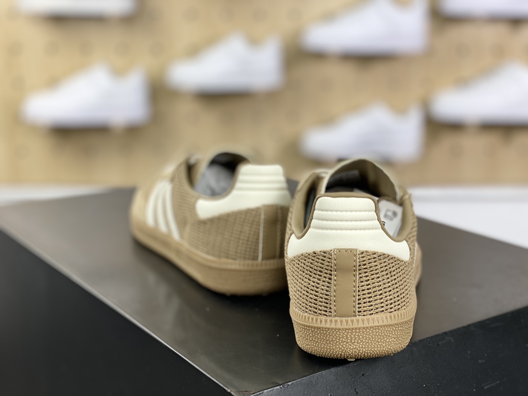 140 Adidas Originals Samba OG桑巴舞系列绅士板鞋“摩卡松饼黄白生胶底”IG1379