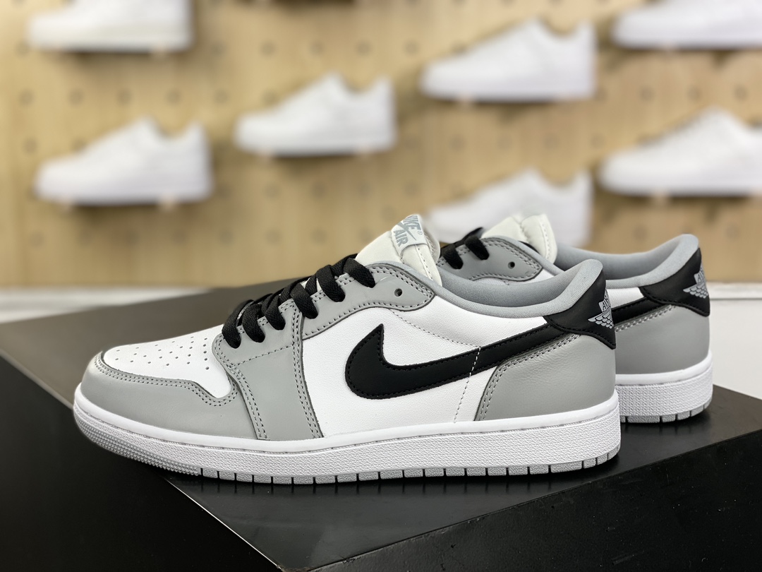 320 耐克Nike Air Jordan 1 Retro Low OG"Barons"AJ1乔丹一代低帮篮球鞋“OG烟灰白黑钩子”CZ0790-110