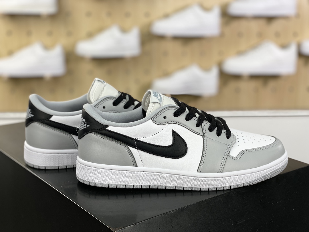 320 耐克Nike Air Jordan 1 Retro Low OG"Barons"AJ1乔丹一代低帮篮球鞋“OG烟灰白黑钩子”CZ0790-110