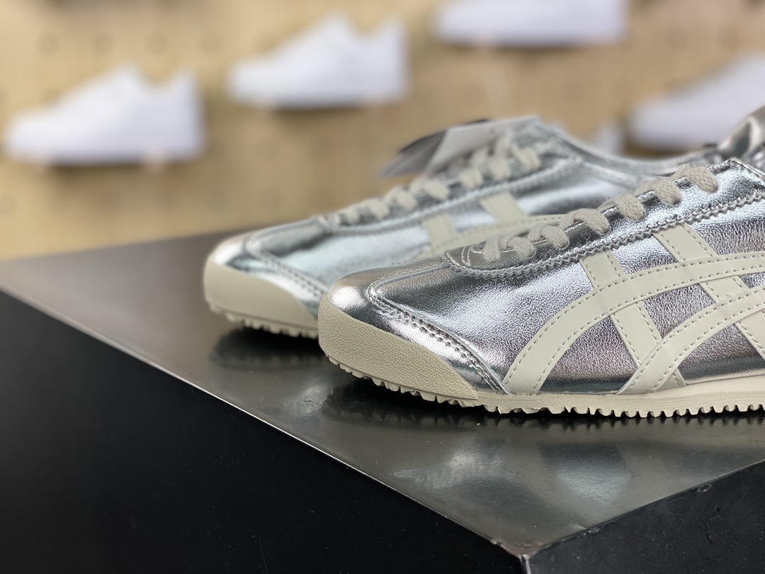 140 鬼塚虎/Onitsuka Tiger Mexico 66经典墨西哥系列低帮慢跑鞋“皮革锡箔银白”THL7C2-9399