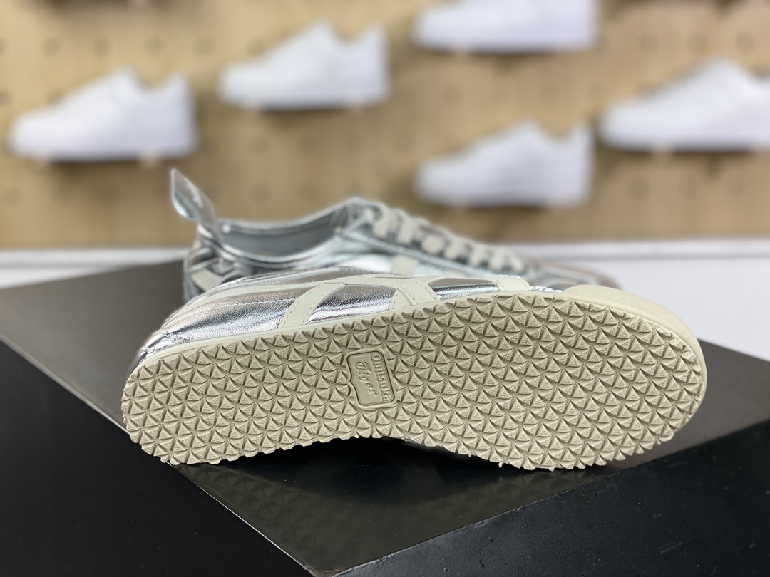 140 鬼塚虎/Onitsuka Tiger Mexico 66经典墨西哥系列低帮慢跑鞋“皮革锡箔银白”THL7C2-9399