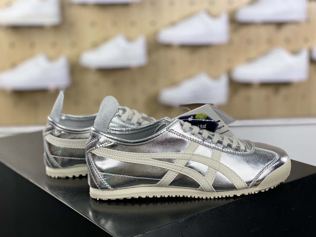 140 鬼塚虎/Onitsuka Tiger Mexico 66经典墨西哥系列低帮慢跑鞋“皮革锡箔银白”THL7C2-9399