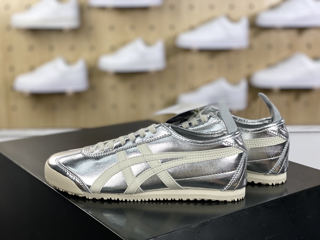 140 鬼塚虎/Onitsuka Tiger Mexico 66经典墨西哥系列低帮慢跑鞋“皮革锡箔银白”THL7C2-9399