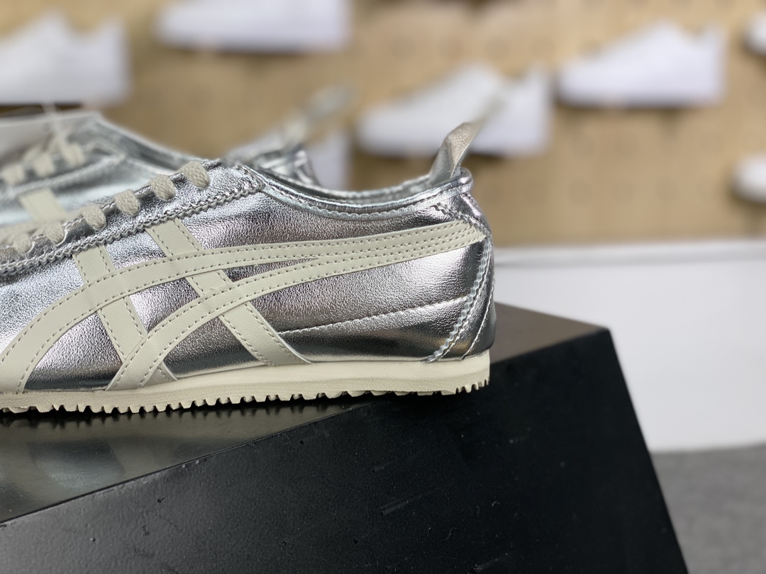 140 鬼塚虎/Onitsuka Tiger Mexico 66经典墨西哥系列低帮慢跑鞋“皮革锡箔银白”THL7C2-9399