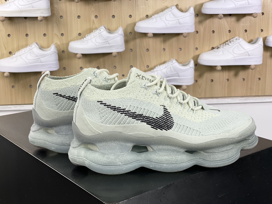 220 耐克Nike Air Max Scorpion Flyknit SE"Cloudy Grey"天蝎座慢跑鞋“针织云会黑夜光底”FQ2694-001