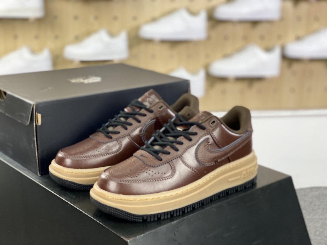 220 Nike Air Force 1 Low Luxe”Burnt Sunrise/Gum”空军一号板鞋“皮革暗棕生胶底”DM2451-200