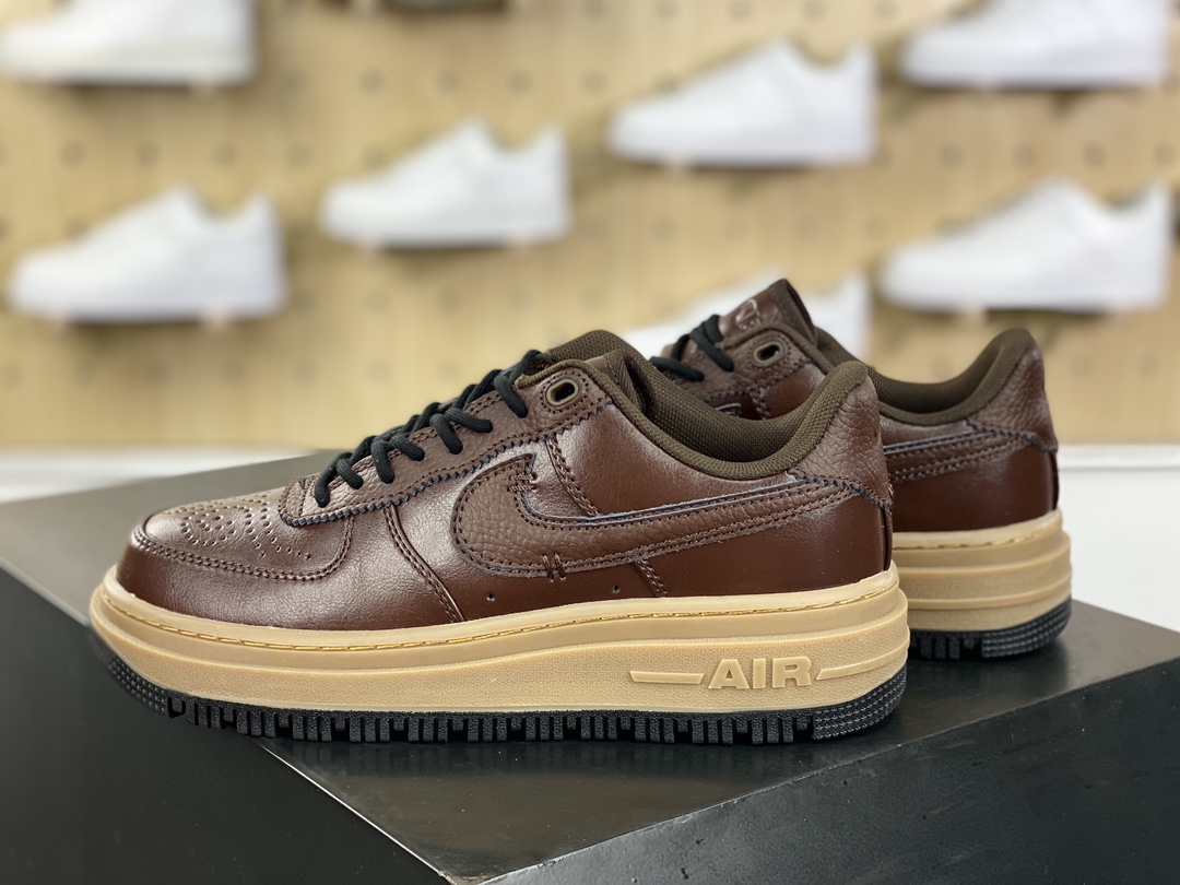 220 Nike Air Force 1 Low Luxe"Burnt Sunrise/Gum"空军一号板鞋“皮革暗棕生胶底”DM2451-200