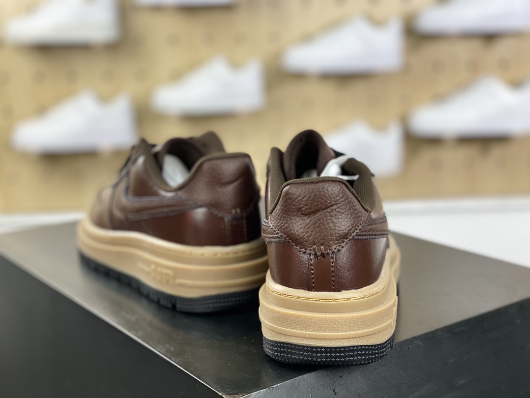 220 Nike Air Force 1 Low Luxe"Burnt Sunrise/Gum"空军一号板鞋“皮革暗棕生胶底”DM2451-200