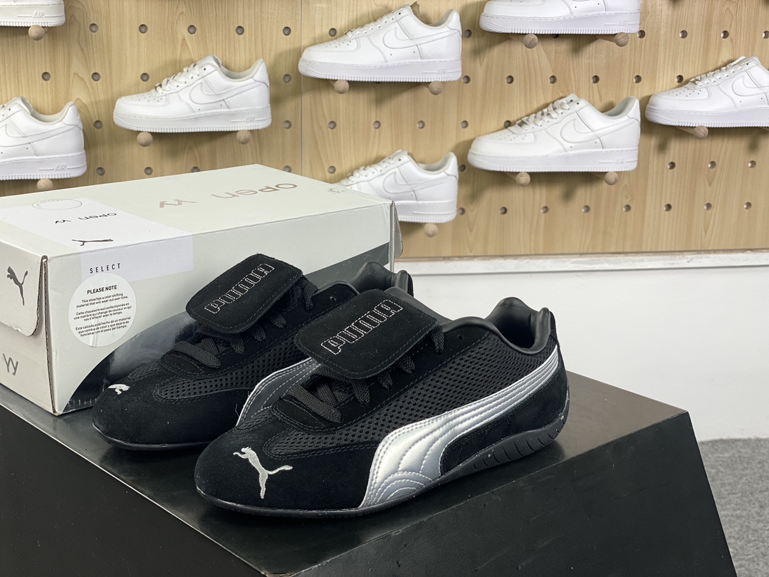 180 Open YY x Puma Speedca”Black Shadow Grey”极速赛车赛车鞋“翻毛黑银”397397-01