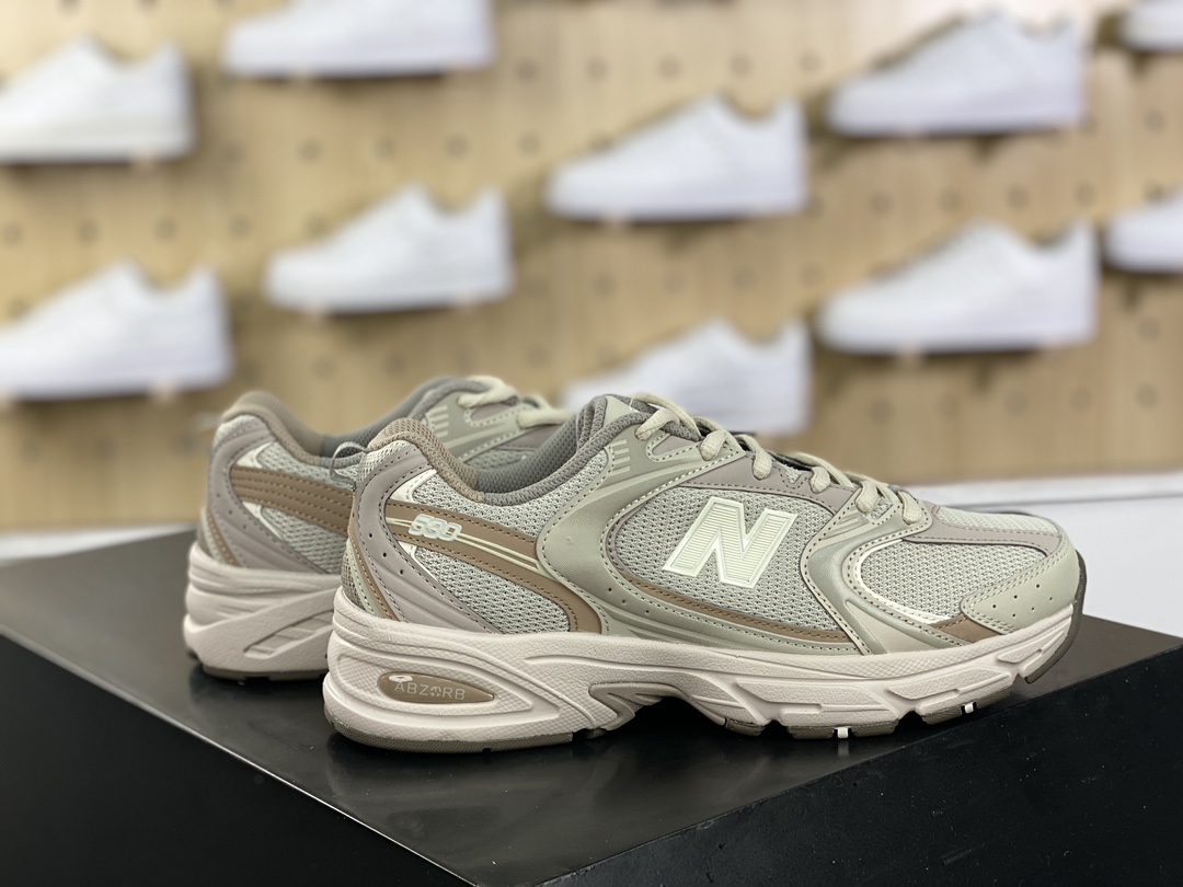 200 NB新百伦New Balance MR530系列复古老爹风网布跑步休闲运动鞋“浅大象灰”MR530KOB