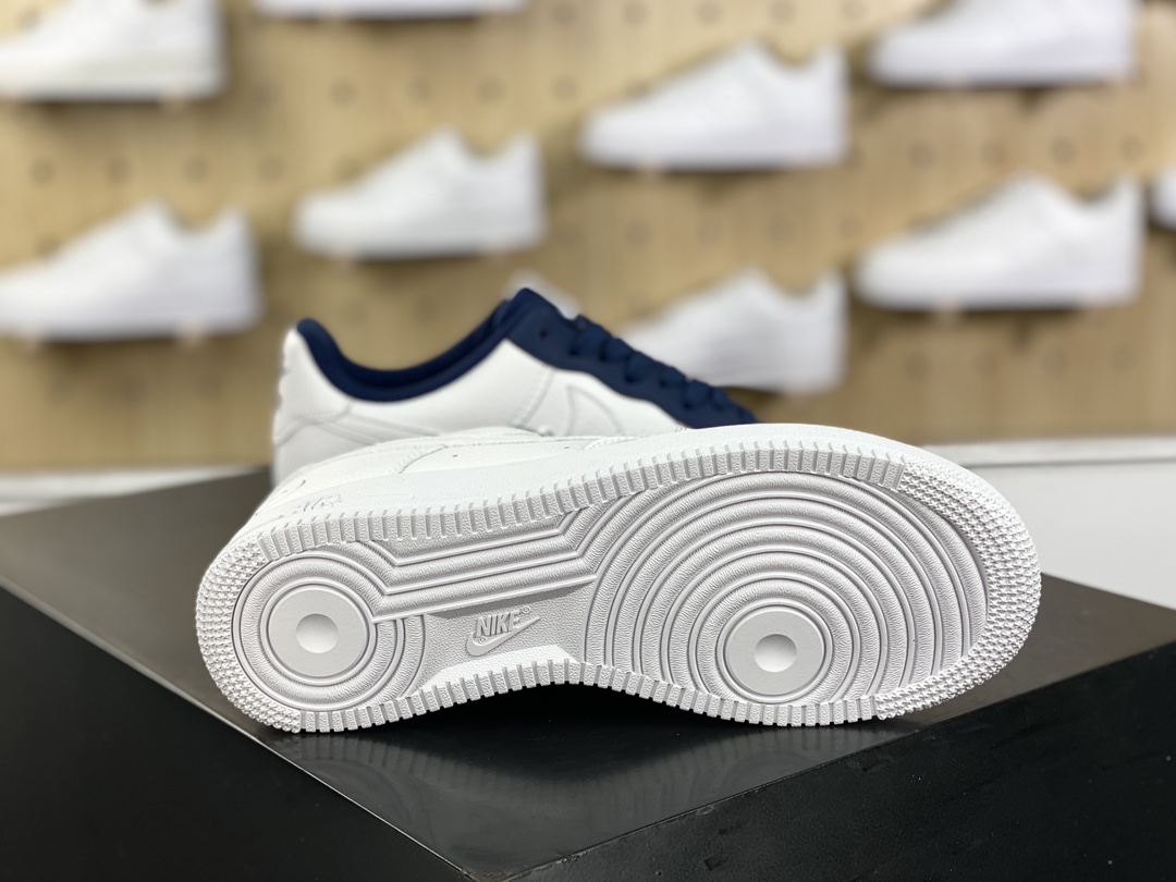 220 Fragment Design x Nike Air Force 1’07 Low"Fragment Design"空军一号板鞋“皮革白海军蓝藤原浩闪电”TT0801-606