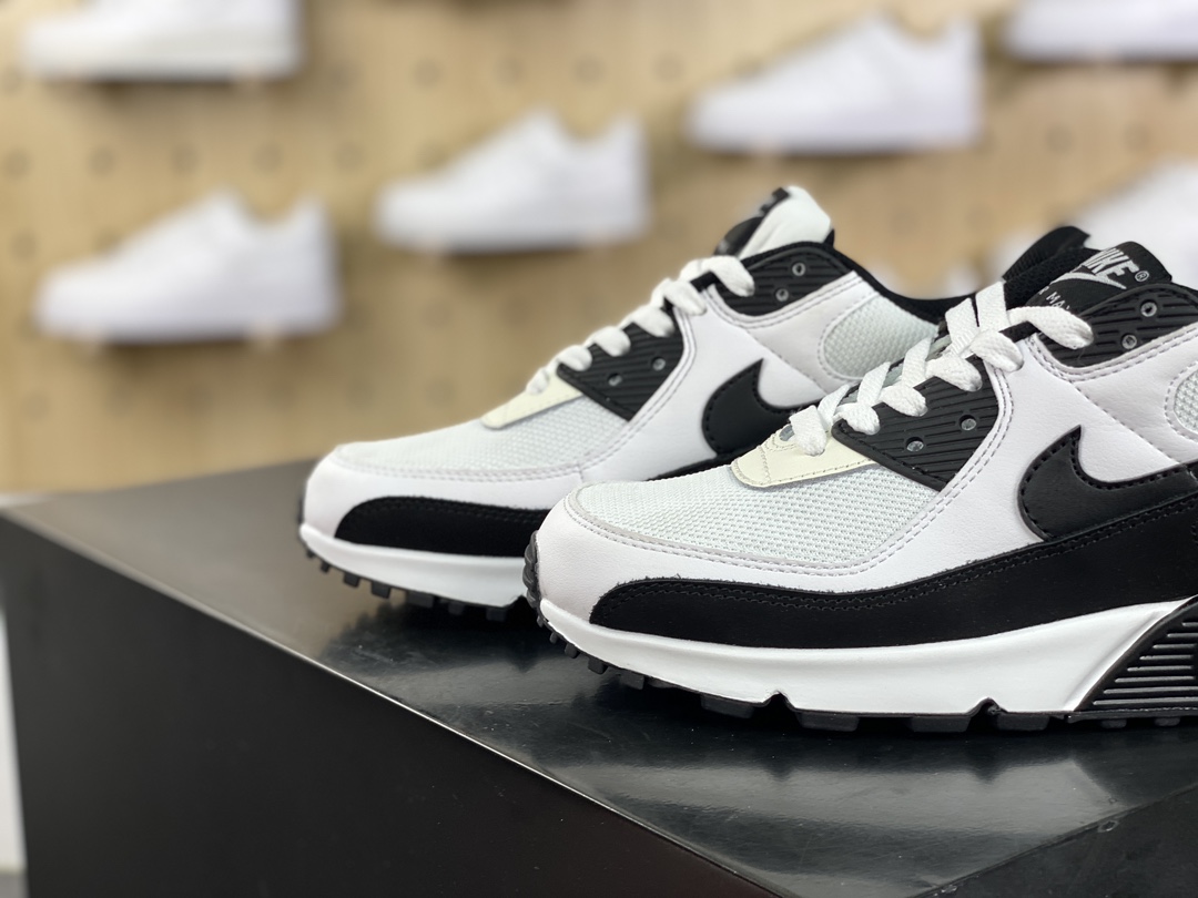 200 耐克Nike Air Max 90"Panda White Black"系列低帮复古慢跑鞋“白黑熊猫”CN8490-101