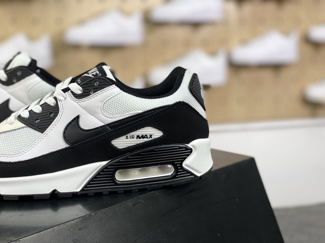 200 耐克Nike Air Max 90"Panda White Black"系列低帮复古慢跑鞋“白黑熊猫”CN8490-101