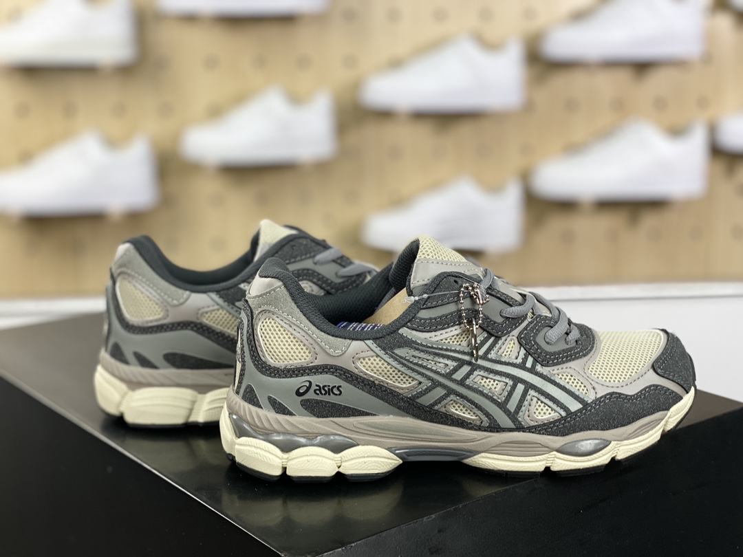 200 亚瑟士/Asics Gel-NYC 系列低帮复古休闲运动慢跑鞋“深灰银燕麦黄”1201A789-250