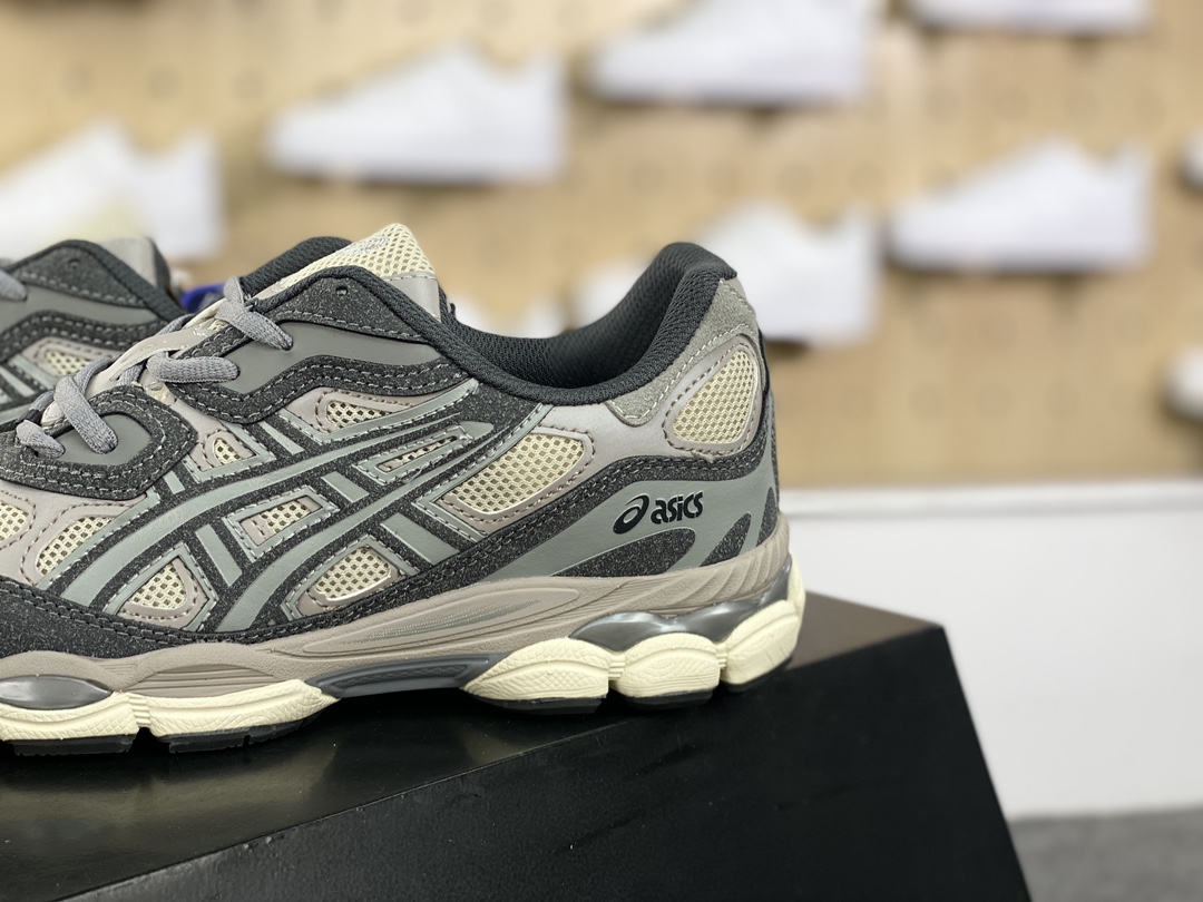 200 亚瑟士/Asics Gel-NYC 系列低帮复古休闲运动慢跑鞋“深灰银燕麦黄”1201A789-250