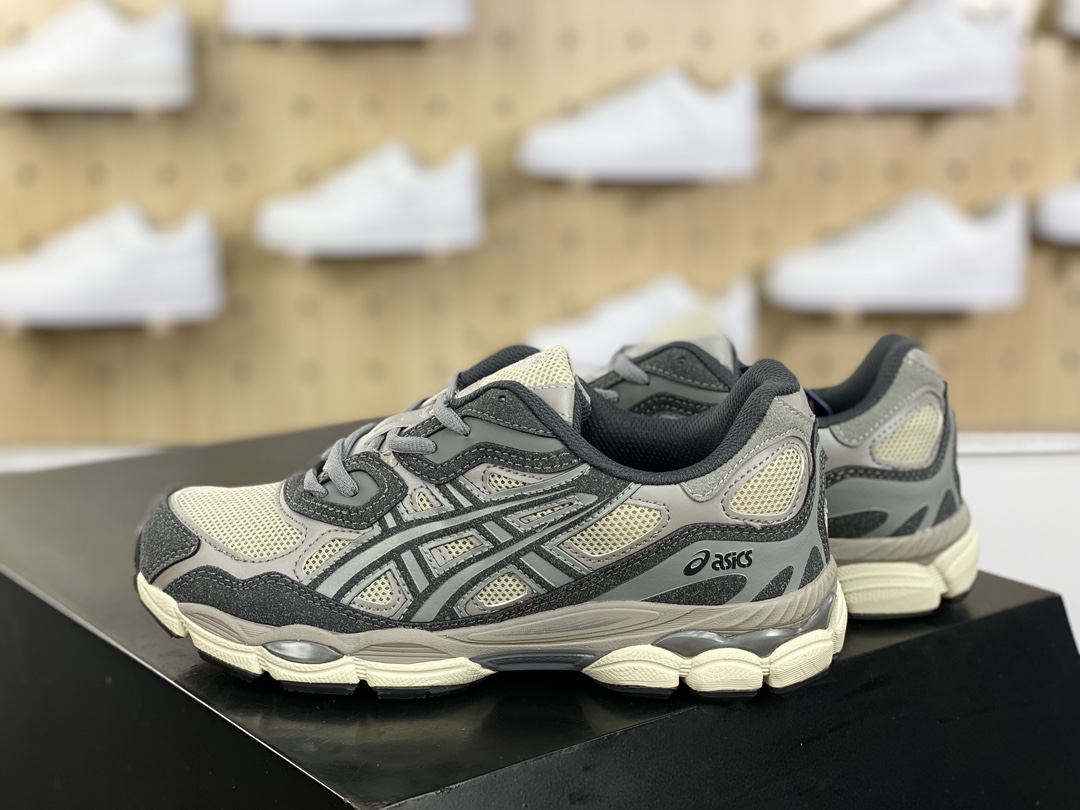 200 亚瑟士/Asics Gel-NYC 系列低帮复古休闲运动慢跑鞋“深灰银燕麦黄”1201A789-250