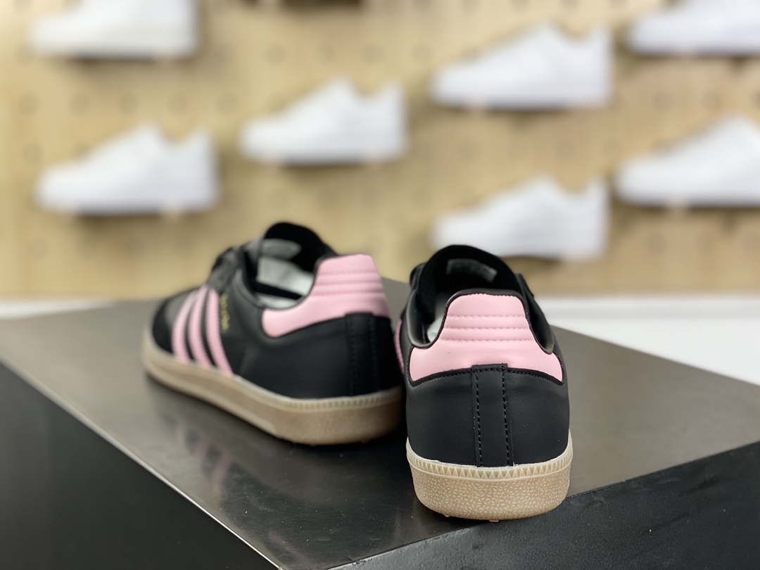 140 Lionel Messi x adidas Samba"Inter Miami CF/Black Pink"桑巴舞板鞋“联名迈阿密黑粉”IH8157