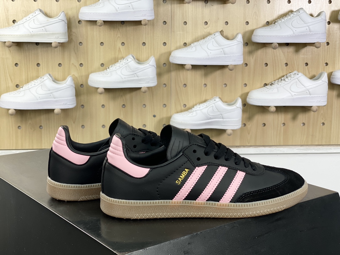 140 Lionel Messi x adidas Samba"Inter Miami CF/Black Pink"桑巴舞板鞋“联名迈阿密黑粉”IH8157