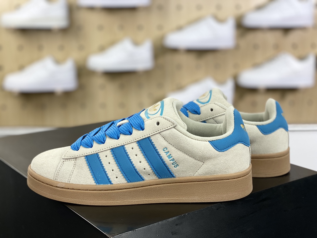 180 阿迪达斯Adidas Originals Campus 00s 学院系列面包风板鞋“翻毛腻子灰浅蓝焦糖底”IE5588