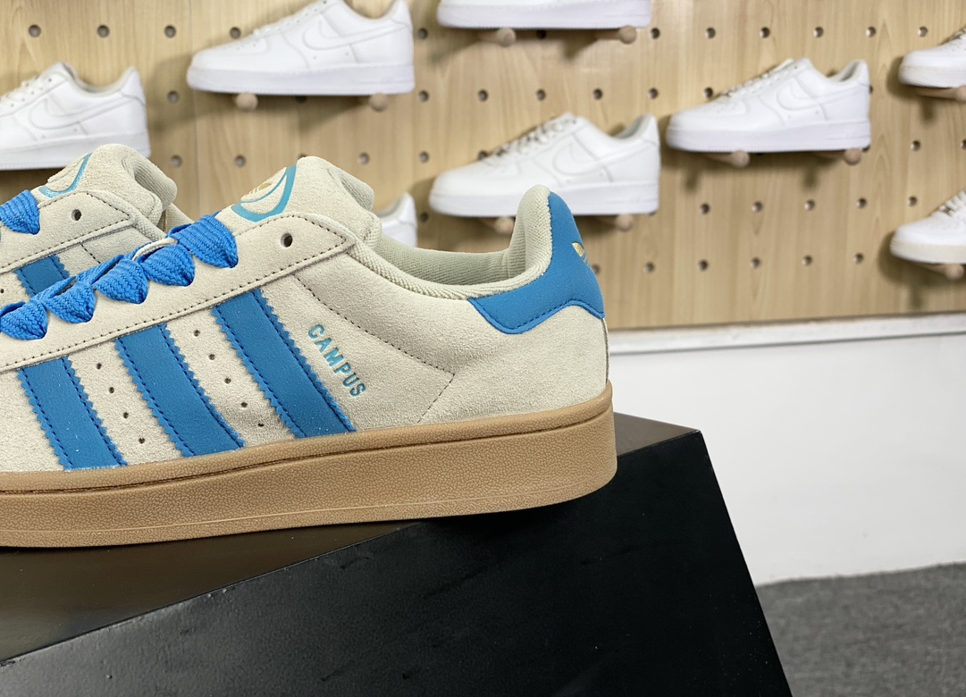 180 阿迪达斯Adidas Originals Campus 00s 学院系列面包风板鞋“翻毛腻子灰浅蓝焦糖底”IE5588