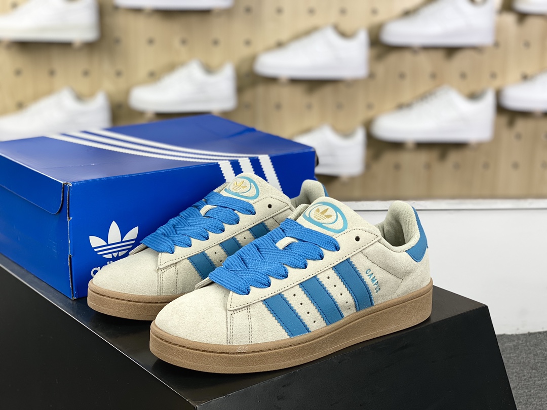 180 阿迪达斯Adidas Originals Campus 00s 学院系列面包风板鞋“翻毛腻子灰浅蓝焦糖底”IE5588