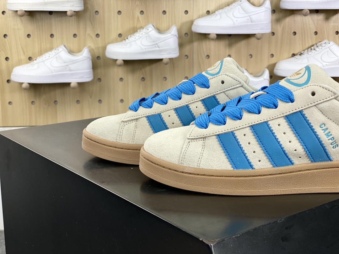 180 阿迪达斯Adidas Originals Campus 00s 学院系列面包风板鞋“翻毛腻子灰浅蓝焦糖底”IE5588