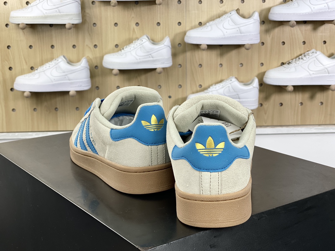 180 阿迪达斯Adidas Originals Campus 00s 学院系列面包风板鞋“翻毛腻子灰浅蓝焦糖底”IE5588