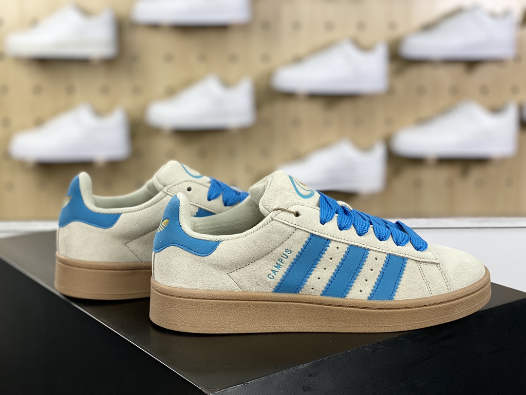 180 阿迪达斯Adidas Originals Campus 00s 学院系列面包风板鞋“翻毛腻子灰浅蓝焦糖底”IE5588