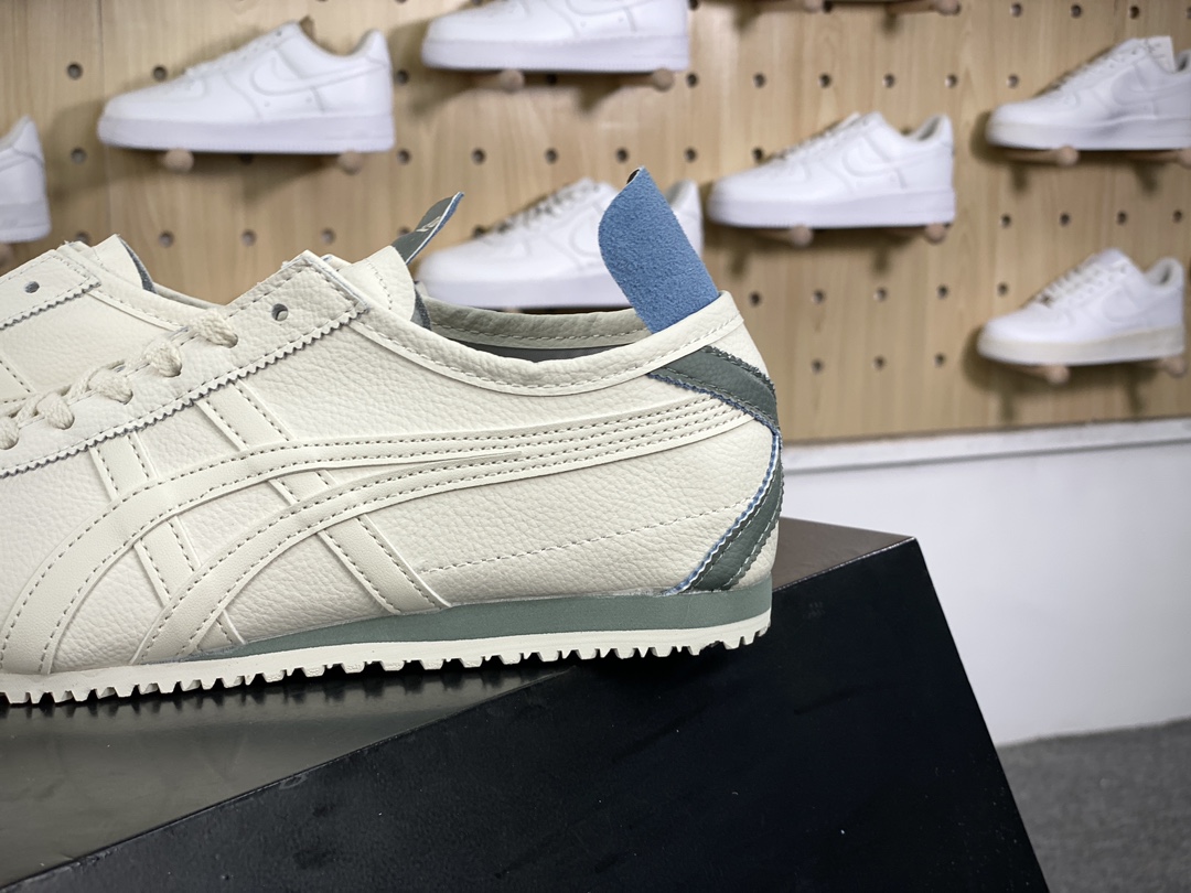 140 鬼塚虎/Onitsuka Tiger Mexico 66经典墨西哥系列低帮慢跑鞋“皮革白浅绿”1183B781-103