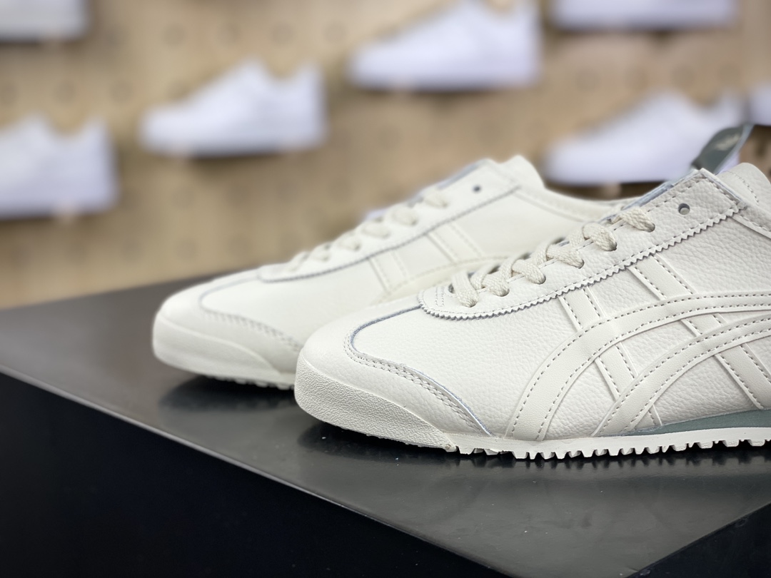 140 鬼塚虎/Onitsuka Tiger Mexico 66经典墨西哥系列低帮慢跑鞋“皮革白浅绿”1183B781-103