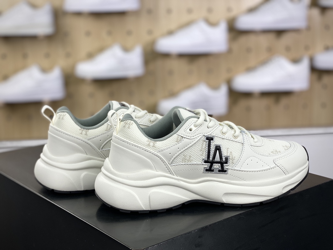 220 LA Dodgers x MLB Fastball Classic Monogram 快球系列低帮慢跑鞋“米白银黑LA印面LOGO”3ARNFSB4N-07CRS