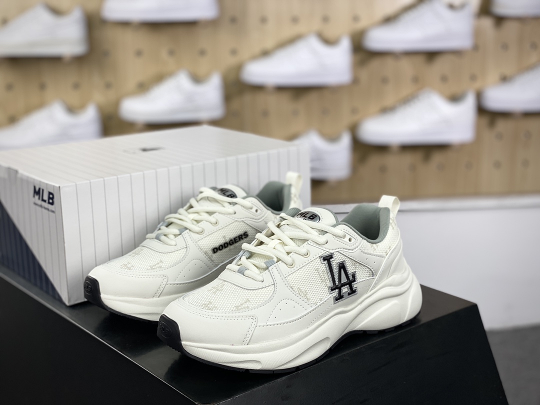 220 LA Dodgers x MLB Fastball Classic Monogram 快球系列低帮慢跑鞋“米白银黑LA印面LOGO”3ARNFSB4N-07CRS