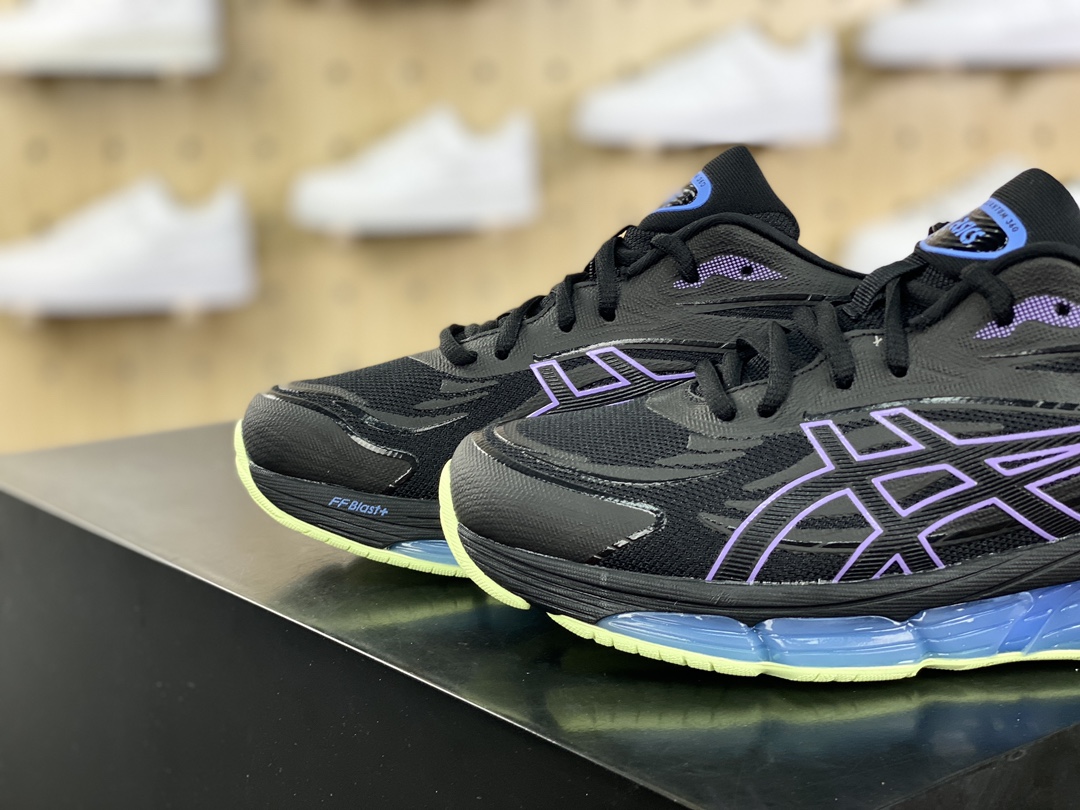 240 亚瑟士/ASICS Gel-Quantum 360 VIII 量子动能360/8代系列低帮跑步鞋“黑紫绿蓝”1203A305-004