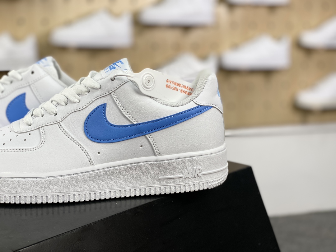 200 耐克Nike Air Force 1’07 Low Next Nature"White University Blue"空军一号板鞋“皮革白水天蓝”DV3808-103