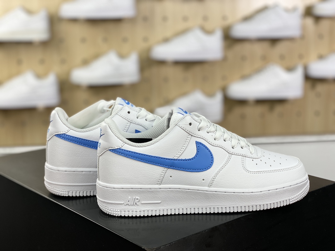 200 耐克Nike Air Force 1’07 Low Next Nature"White University Blue"空军一号板鞋“皮革白水天蓝”DV3808-103