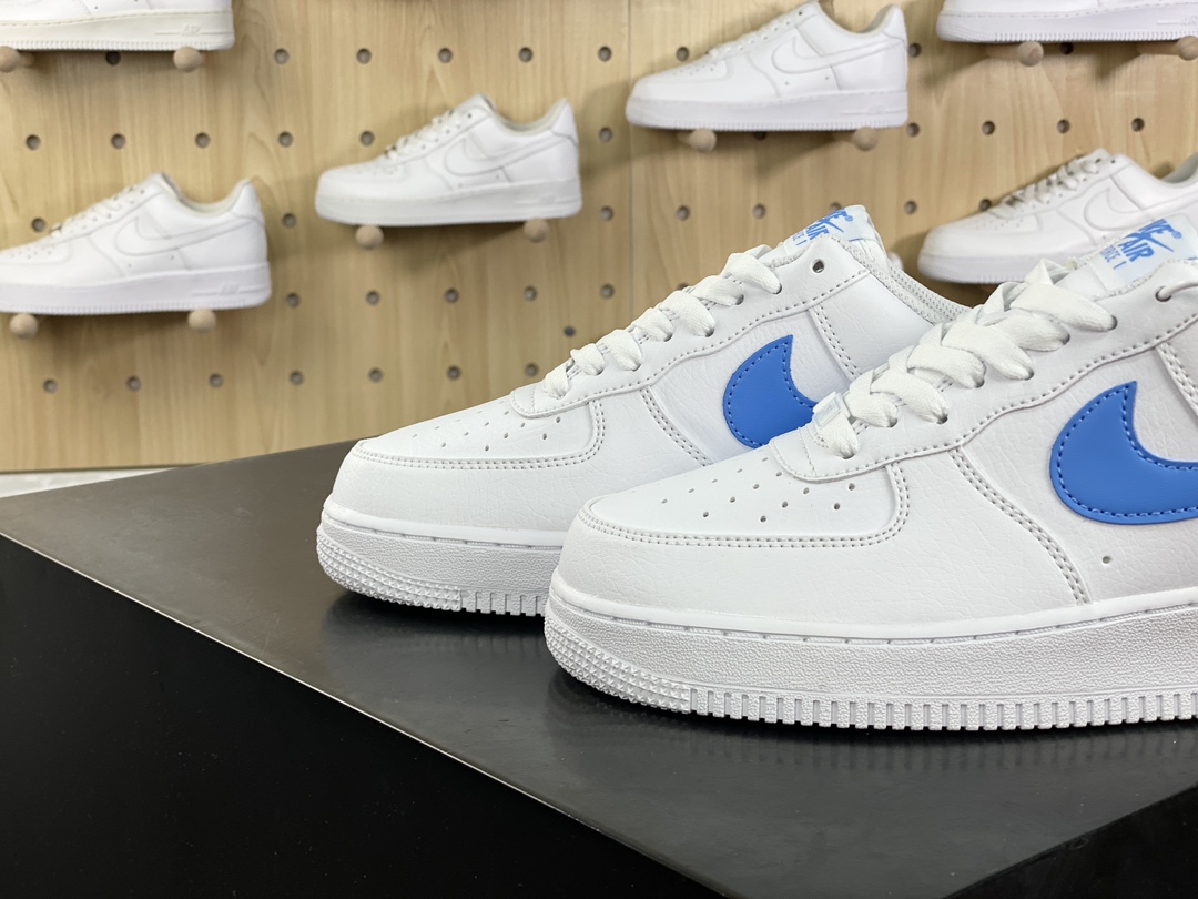 200 耐克Nike Air Force 1’07 Low Next Nature"White University Blue"空军一号板鞋“皮革白水天蓝”DV3808-103