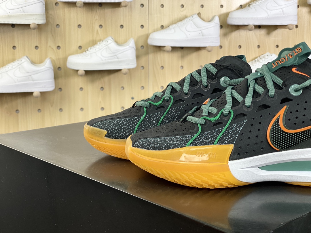 300 Nike Air Zoom GT Cut 3"Miami Hurricanes"超跑篮球鞋“黑绿橙耐克迈阿密飓风队”DV2913-001