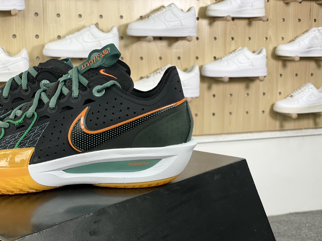 300 Nike Air Zoom GT Cut 3"Miami Hurricanes"超跑篮球鞋“黑绿橙耐克迈阿密飓风队”DV2913-001