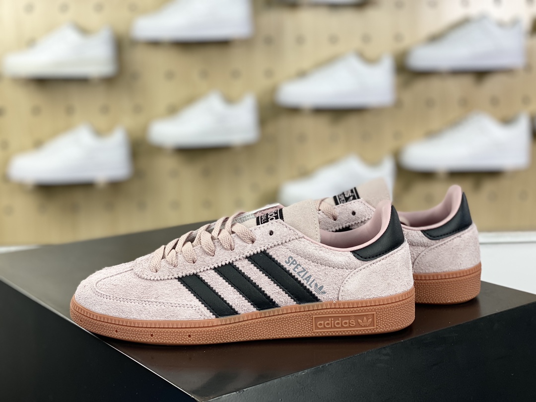 160 阿迪达斯Adidas Originals Handball SPZL 手球板鞋“翻毛脏粉藏蓝生胶底”IF6561