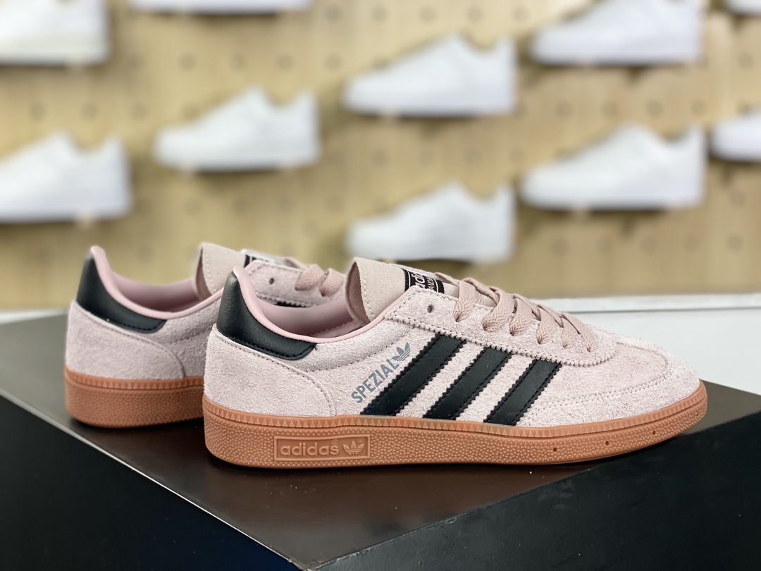 160 阿迪达斯Adidas Originals Handball SPZL 手球板鞋“翻毛脏粉藏蓝生胶底”IF6561