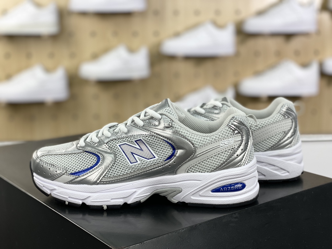 200 新百伦New Balance MR530系列低帮跑步鞋“白银蓝莓优格”MR530BS