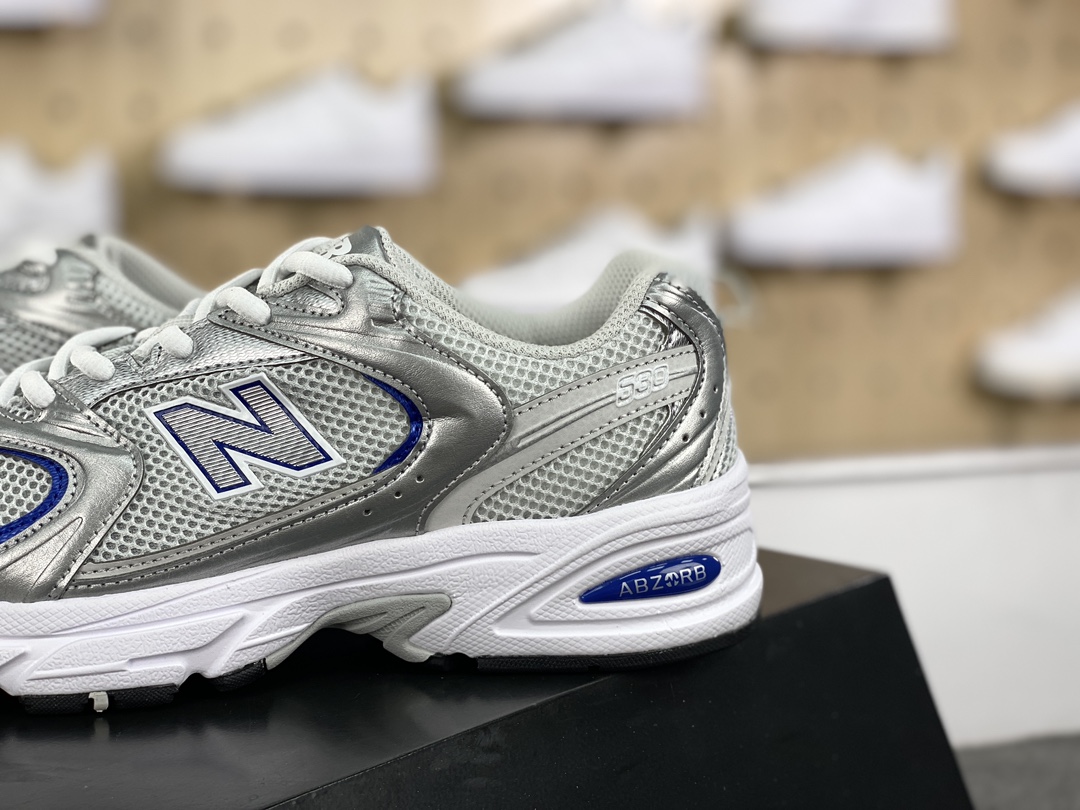 200 新百伦New Balance MR530系列低帮跑步鞋“白银蓝莓优格”MR530BS