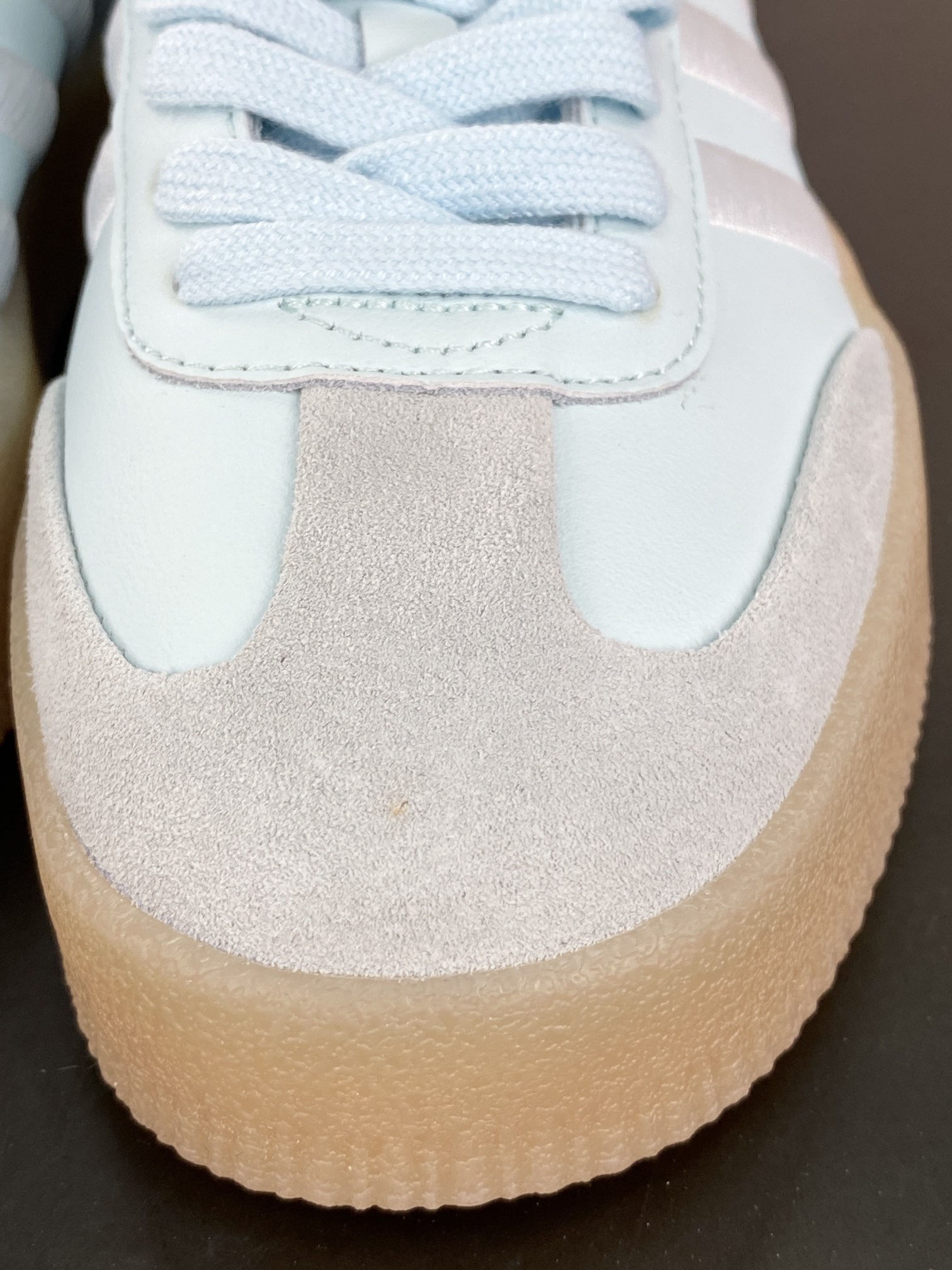 160 阿迪达斯Adidas Samba 2.0 XLG"Almost Blue Gum"桑巴舞板鞋“皮革薄荷蓝白生胶底”ID0435