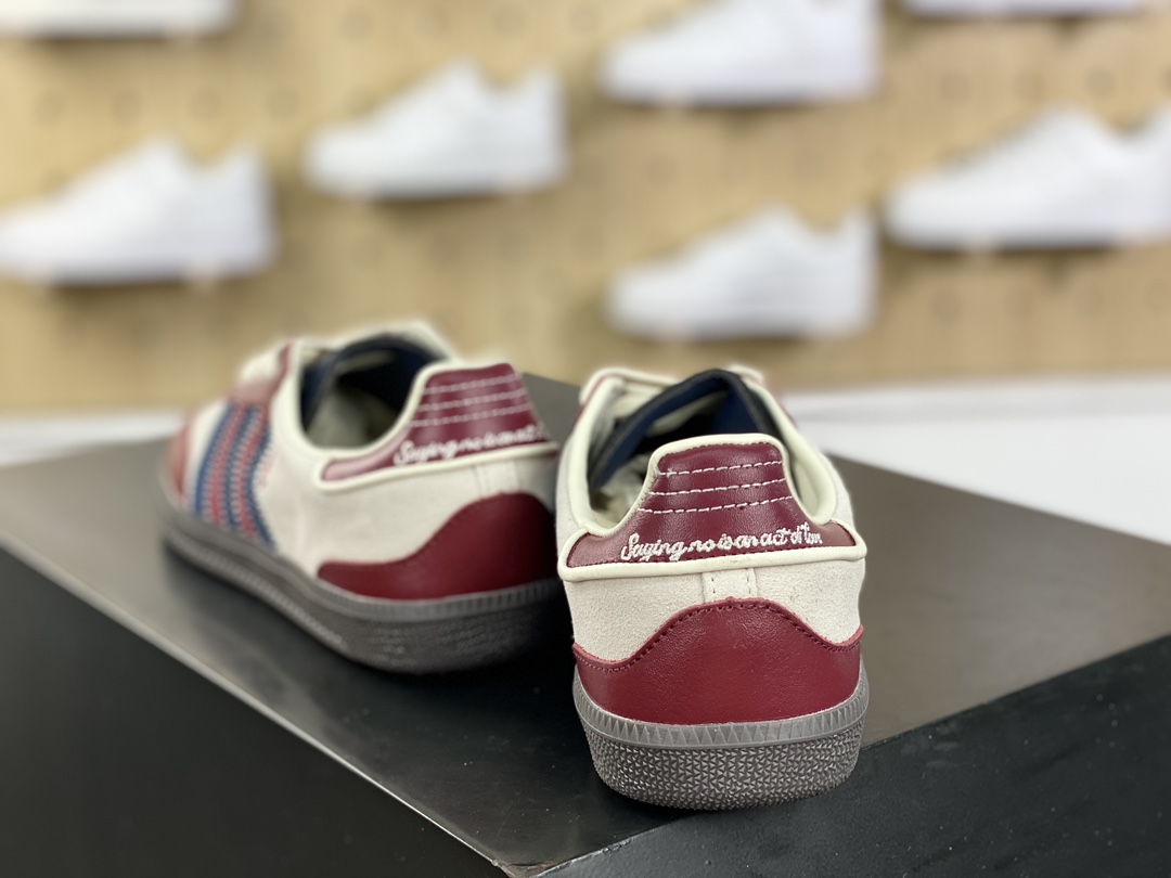 180 Notitle x Adidas Originals Samba OG"Maroon Red"桑巴舞板鞋“联名酒红米白海军蓝”ID6023