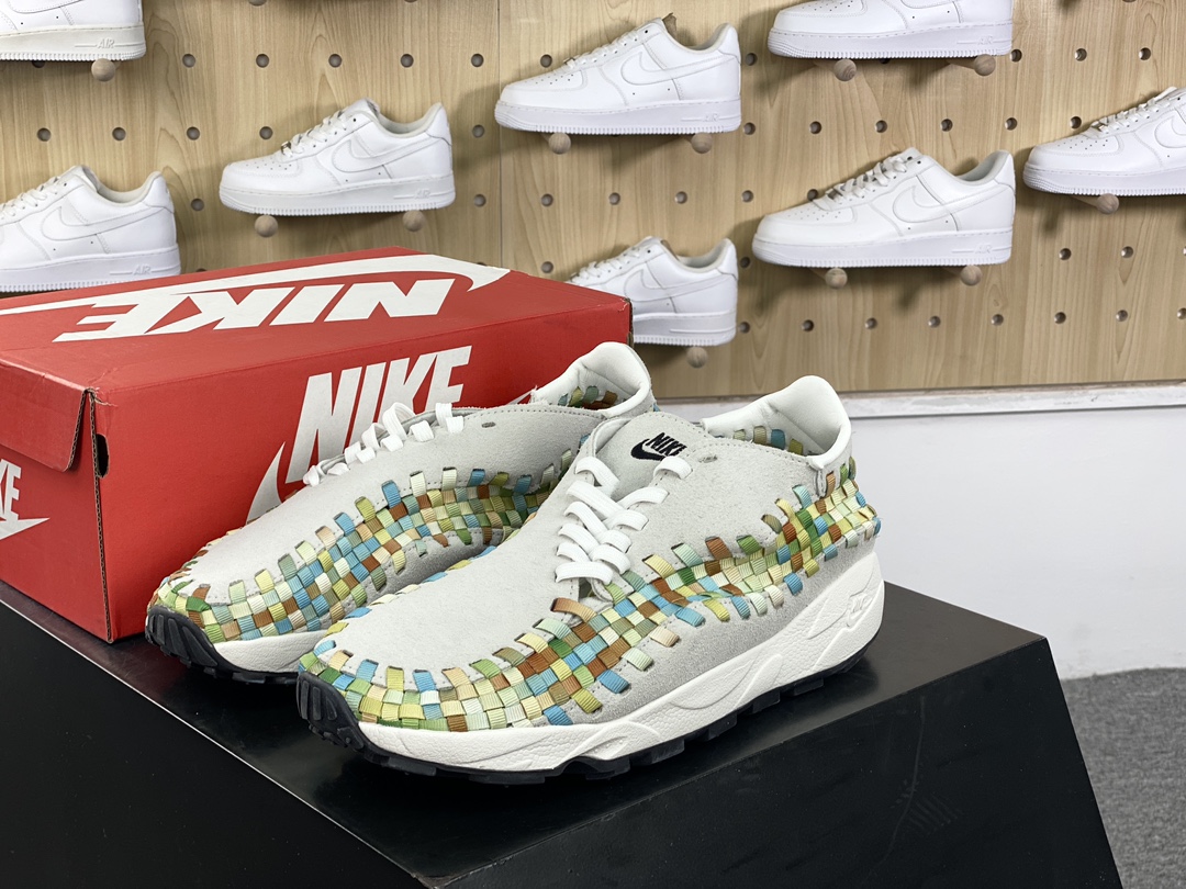 NIKE Air Footscape Woven ”Cow Print” running shoes ”Beige” FB1959-101