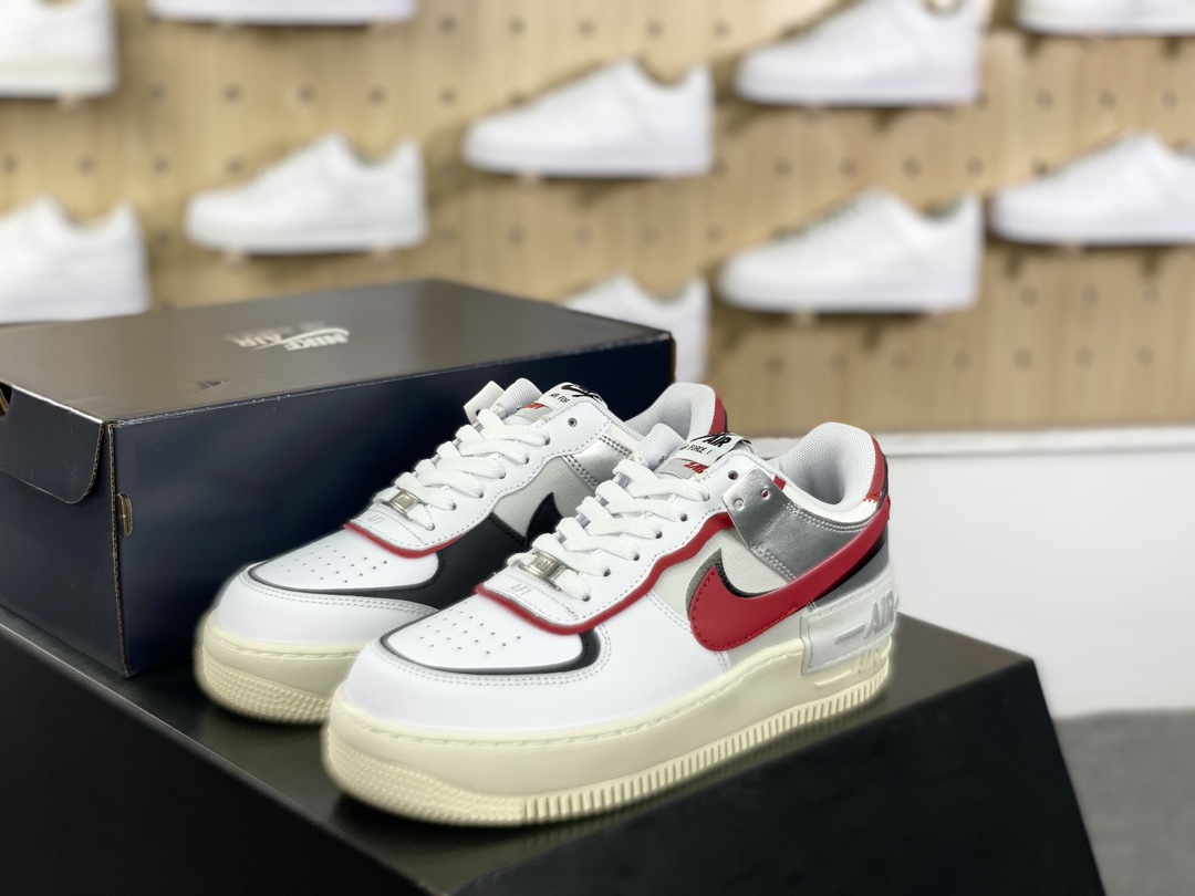 Nike WMNS Air Force 1 Shadow ”Matcha Green” Air Force One Sneakers ”Leather Patch Yellow Matcha Green” FN6335-100