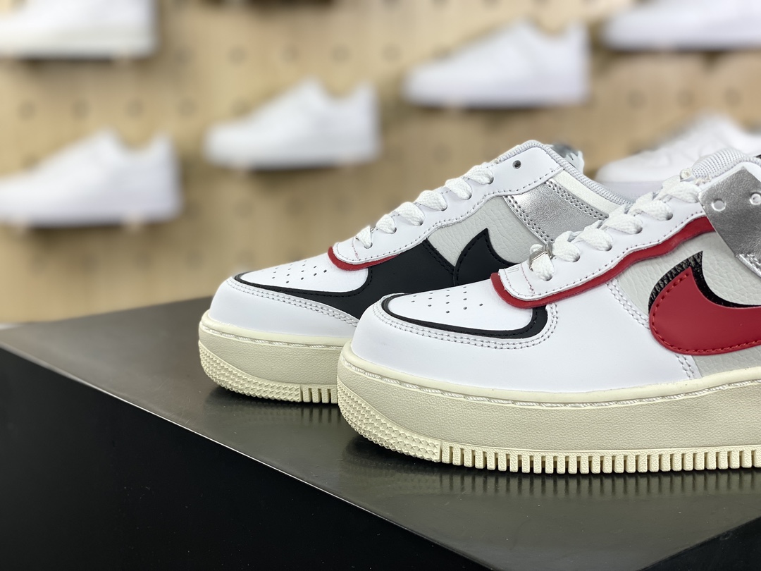 Nike WMNS Air Force 1 Shadow ”Matcha Green” Air Force One Sneakers ”Leather Patch Yellow Matcha Green” FN6335-100