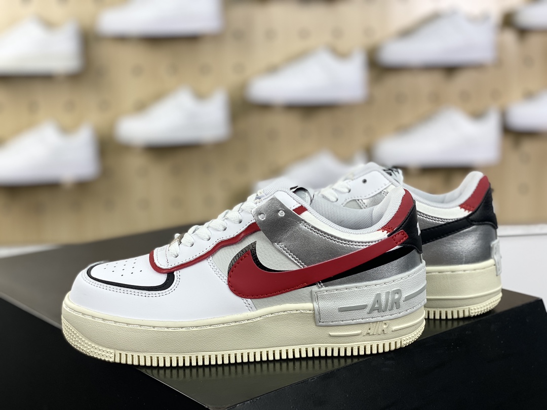 Nike WMNS Air Force 1 Shadow ”Matcha Green” Air Force One Sneakers ”Leather Patch Yellow Matcha Green” FN6335-100