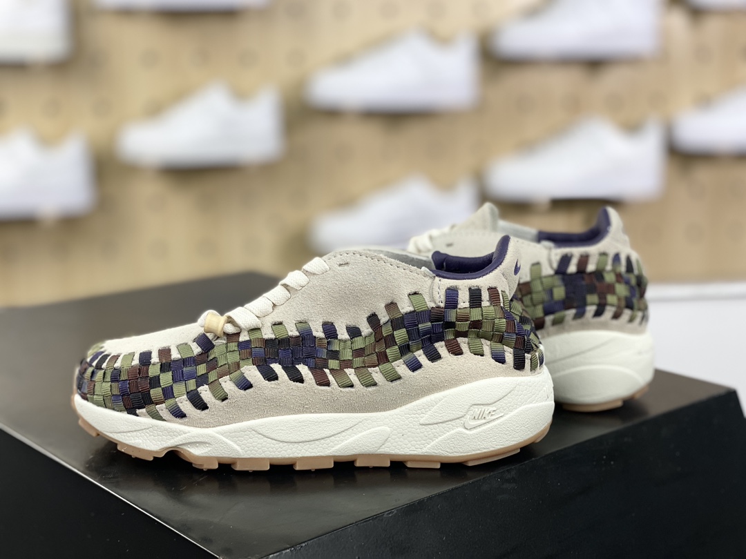 NIKE Air Footscape Woven ”Cow Print” running shoes ”Military Green” FV3615-191